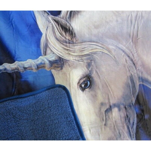 New Lisa Parker Unicorn Plush Fleece Throw Gift Blanket Sherpa Mama and Baby NIP - Picture 2 of 3